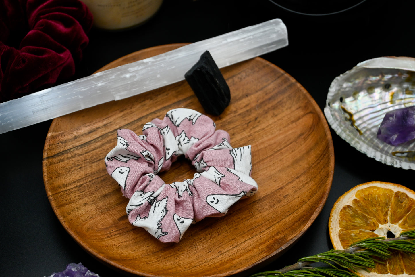 Spooky Pink Ghosts (GLOW IN THE DARK!) Scrunchie