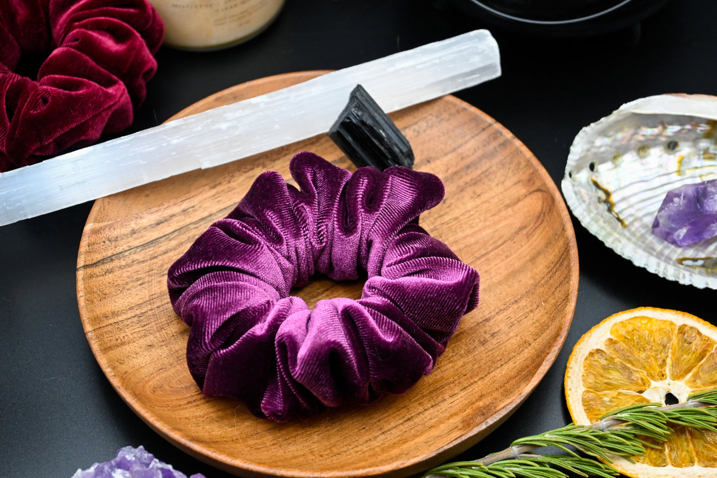 Amethyst Velvet Scrunchie