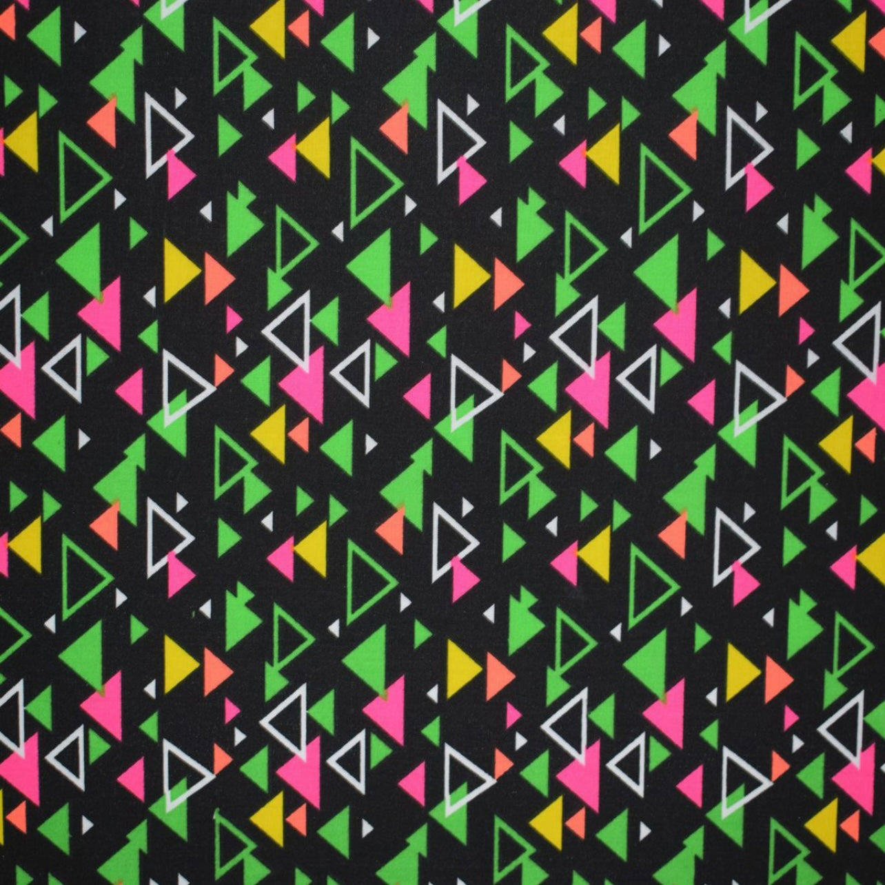 Retro Neon Triangles Scrunchie