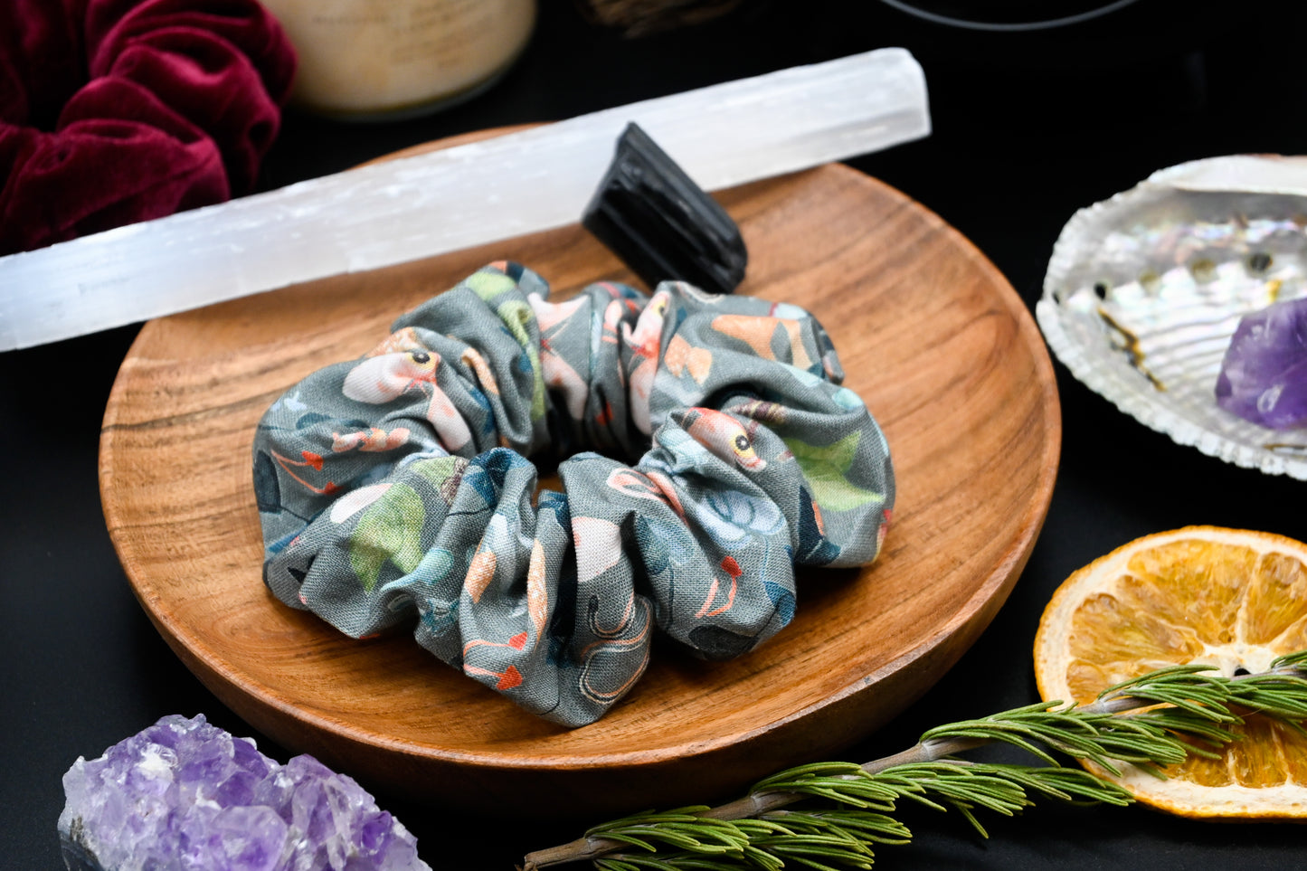 Mushroom Magic Forest Scrunchie