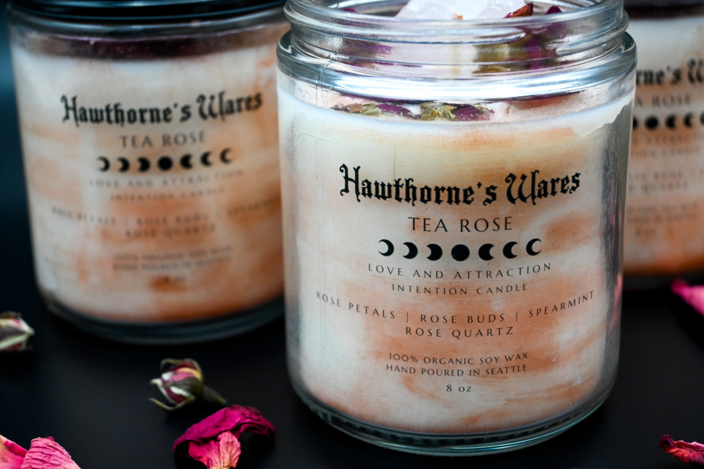 Love and Attraction Intention Candle: Tea Rose