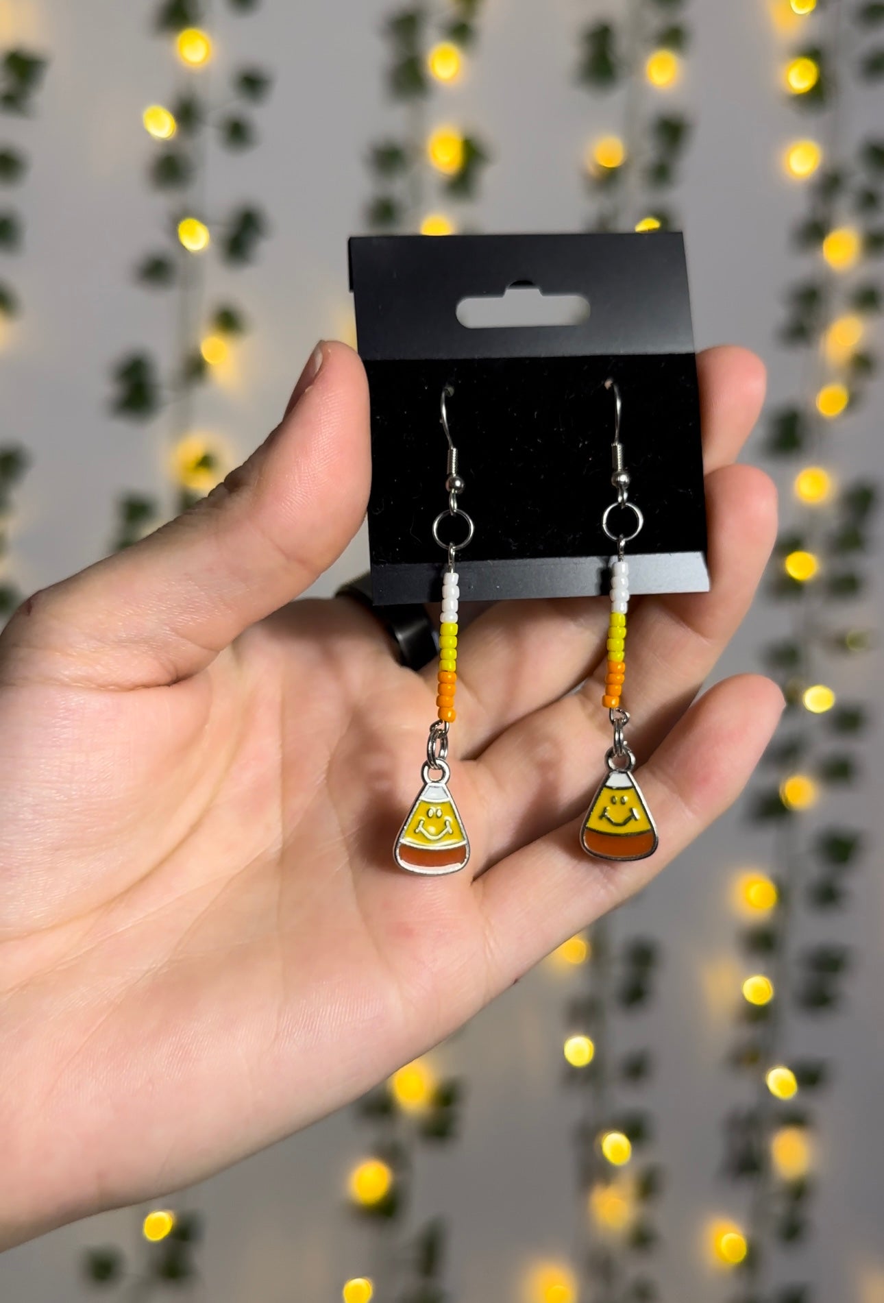 Beaded Vintage Halloween Earrings
